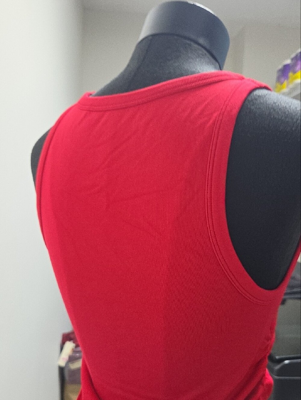 Sleeveless Red Tank Top for Women - Picture 3 of 4